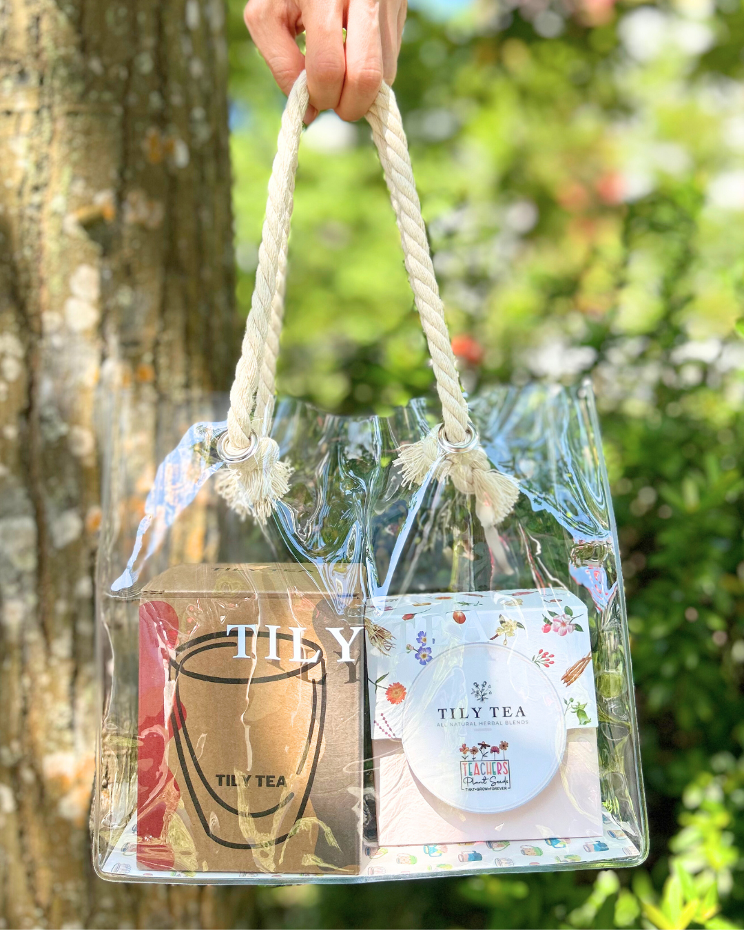 Jelly Tote - Tea + Glass Cup